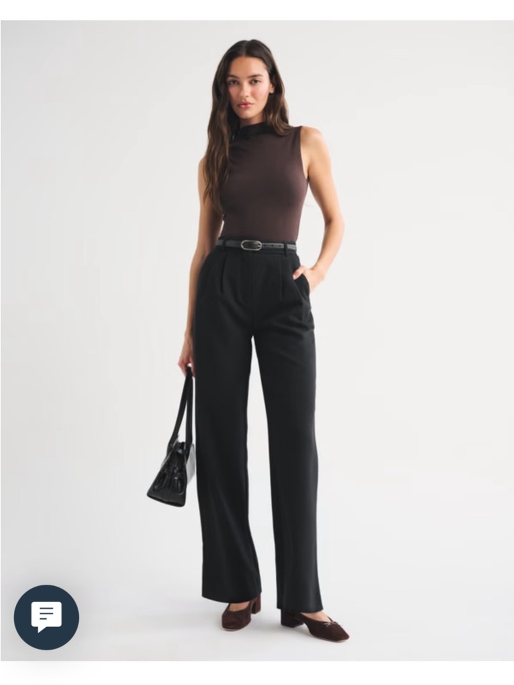 Abercrombie & Fitch Sloane High-Waist Wide-Leg Trousers
